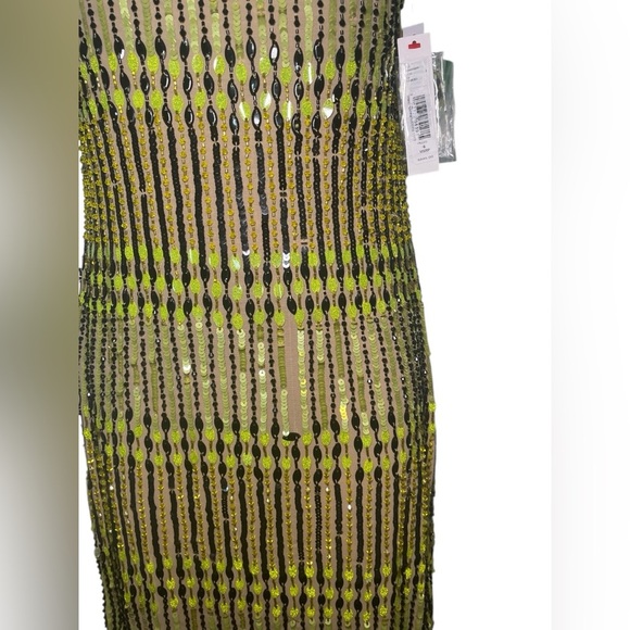 Alice + Olivia Fifi Embellished Tulle Mini Dress Green Black Size 6 NWT $895 - Picture 5 of 8